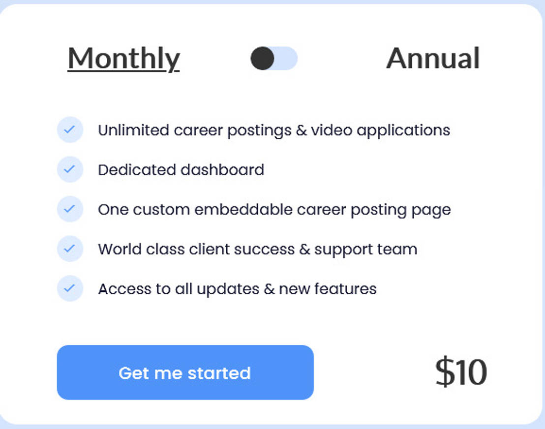 Vidbites pricing 2