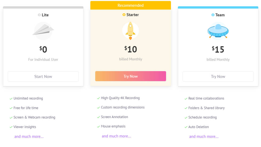 Vmaker pricing 1