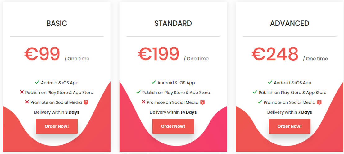 Web As App pricing 1