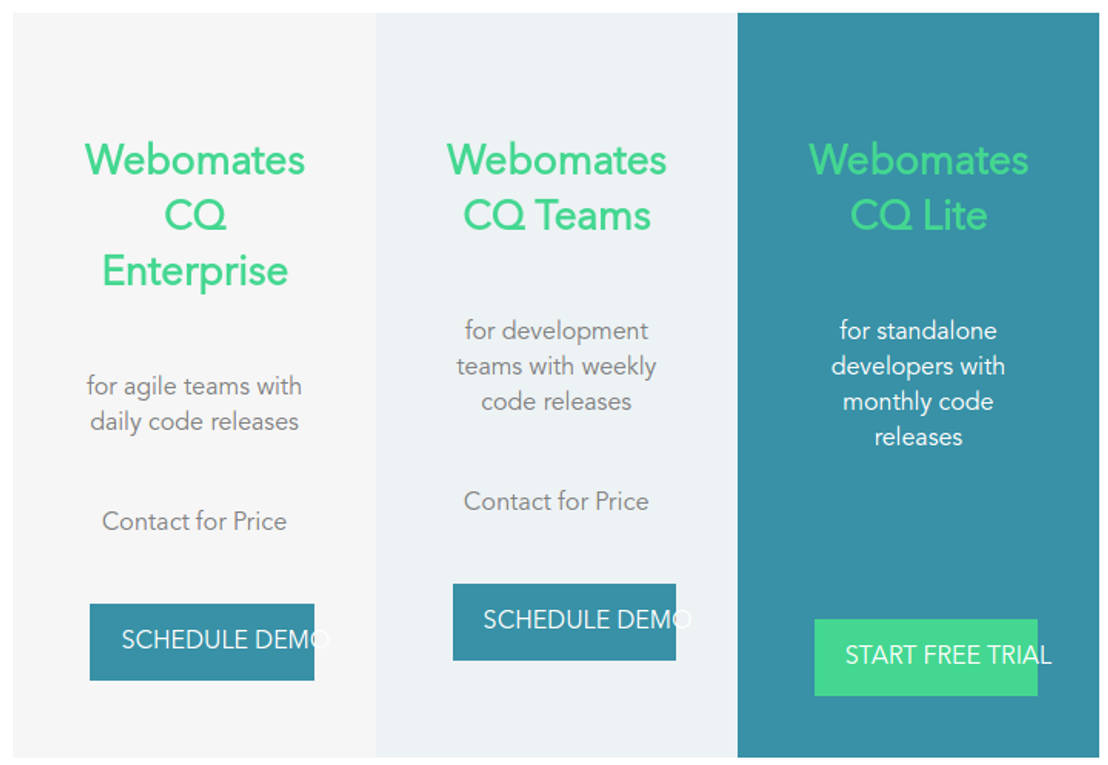Webomates pricing 1