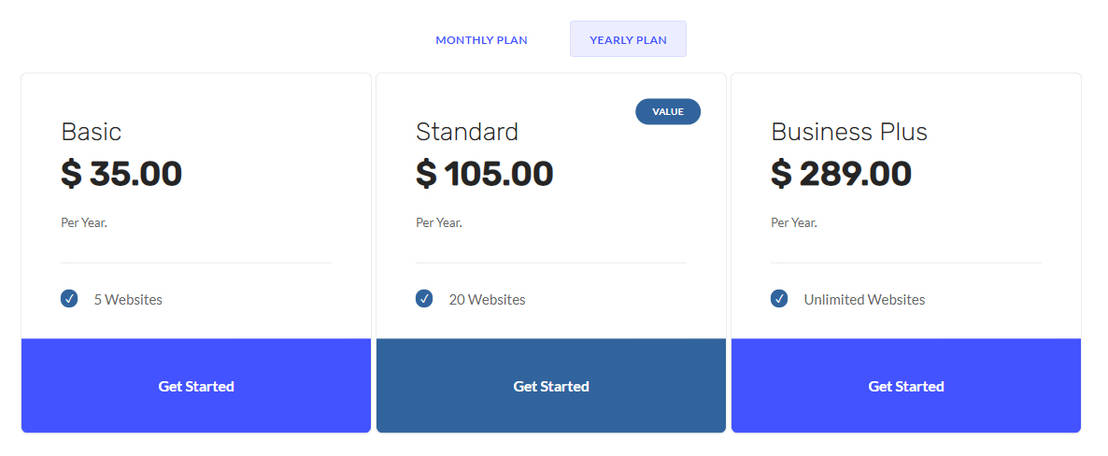 WebSmith pricing 1
