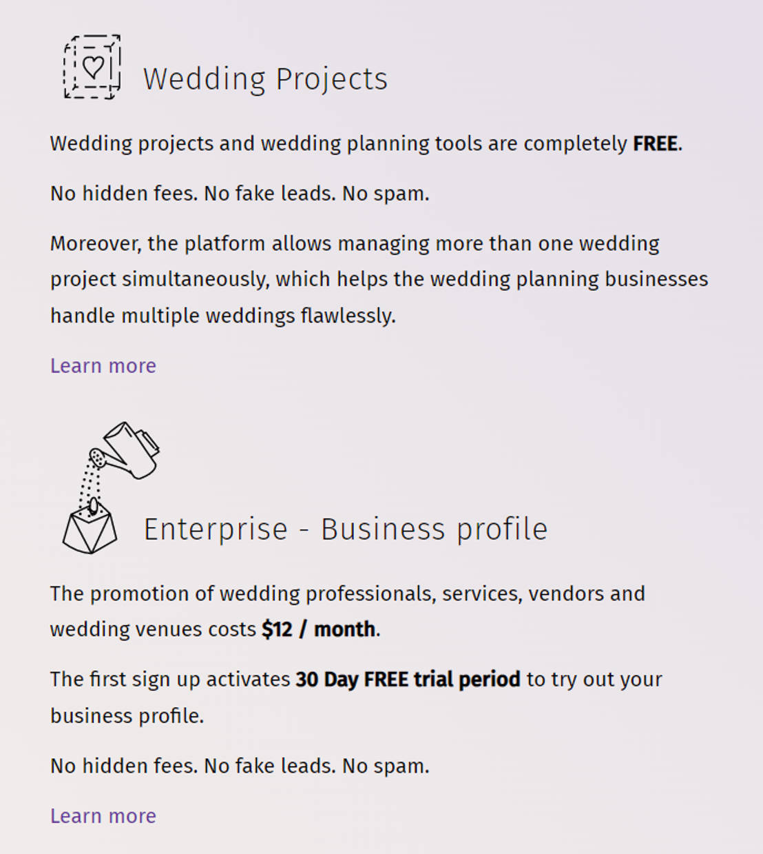 Wedding Planning Assistant pricing 1