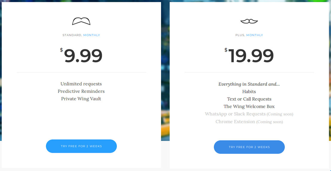 Wing Pricing