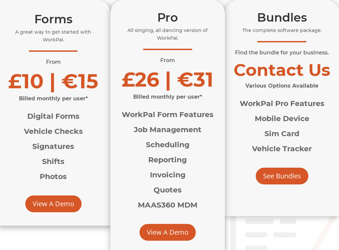 WorkPal pricing 1