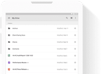 G Suite screenshot: Keep files centrally stored and synced across devices