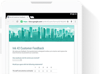 G Suite screenshot: Create custom forms for online surveys and questionnaires