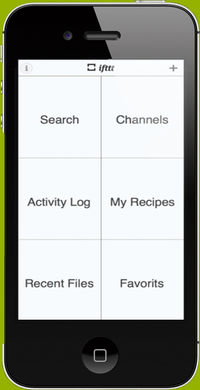IFTTT screenshot: Access and navigate from the activity log