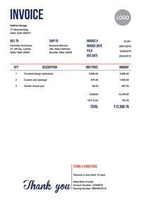Free Invoice Template Word Forms