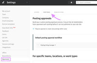 Build a posting approval chain