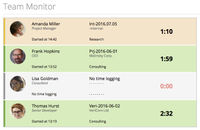MoneyPenny screenshot: Live time tracking