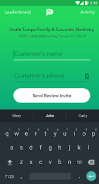 Podium screenshot: Send review invites
