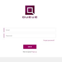 Queue screenshot: The Queue user login page 