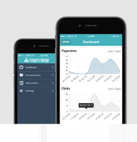 Responcierge screenshot: iOS and Android mobile apps allow users to engage with customers and view conversion analytics on the go