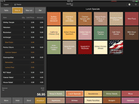 Rezku POS screenshot: Menu items menu can be customized and built in minutes using drag & drop