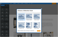 Weebly screenshot: Slideshow creation