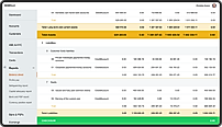 Balance sheet report