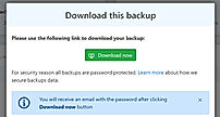 Download backups screenshot