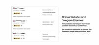 Unique Websites Telegram Channels