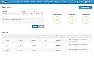 FieldEZ screenshot: Leave Management - Enhanced leave approval and tracking system with HRMS integration options
