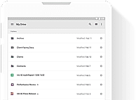 G Suite screenshot: Keep files centrally stored and synced across devices