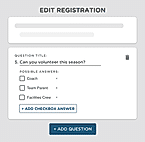 Sports Registration Form Builder
