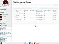 RosarioSIS : Attendance Codes Setup screenshot