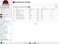 RosarioSIS : Student Enrollment Codes Setup screenshot
