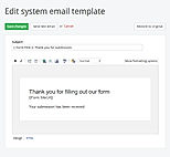 Edit System Email Template