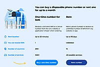 You can buy a disposable phone number or rent one for up to a month