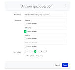 Answer quiz question screenshot