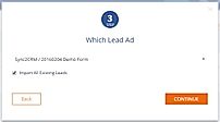 Sync2CRM screenshot: Import the existing leads from the Lead Ad into the CRM account