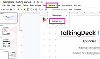 Adding TalkingDeck to Google Slides