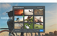 Weebly screenshot: Image background selection