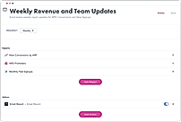 Weekly revenue and Team updates