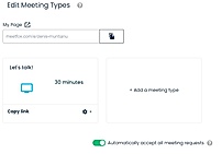 Meeting Types screenshot