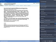 Relativity screenshot: Review documents while on the move with the Relativity mobile app for iPad