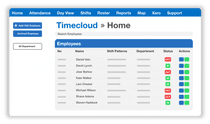 TimeCloud Time and Attendance Screenshots