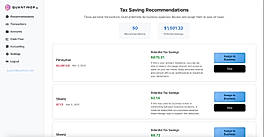 Tax Saving Recommendations