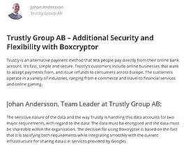 Trustly Group AB – Additional Security and Flexibility with Boxcryptor