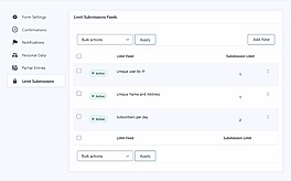 Form submissions