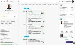 Contact management timeline