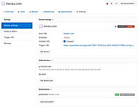 Dashboard Service Settings