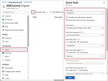 Configure Stream Analytics Input