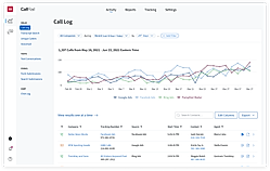 Call Tracking Call Log screenshot