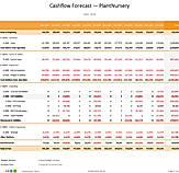 Report Cashflow Forecast 1 Year Monthly Report