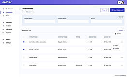 Crater : List Customers screenshot