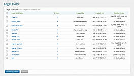 Legal Hold Management