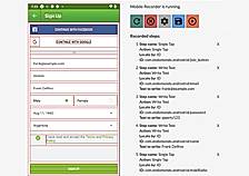 Record mobile tests screenshot