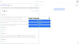 Transcription export