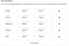 Set Availability screenshot